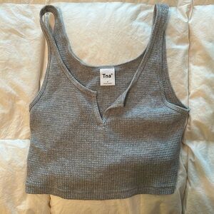 Aritzia TNA waffle crop top (small)
